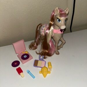 Pink and Blonde Play Horse Doll with Accessories - Kids Toys